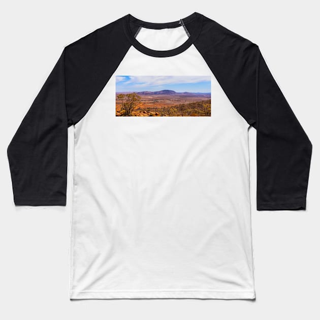 Flinders Ranges Panorama_9389A-PANO Baseball T-Shirt by seadogprints